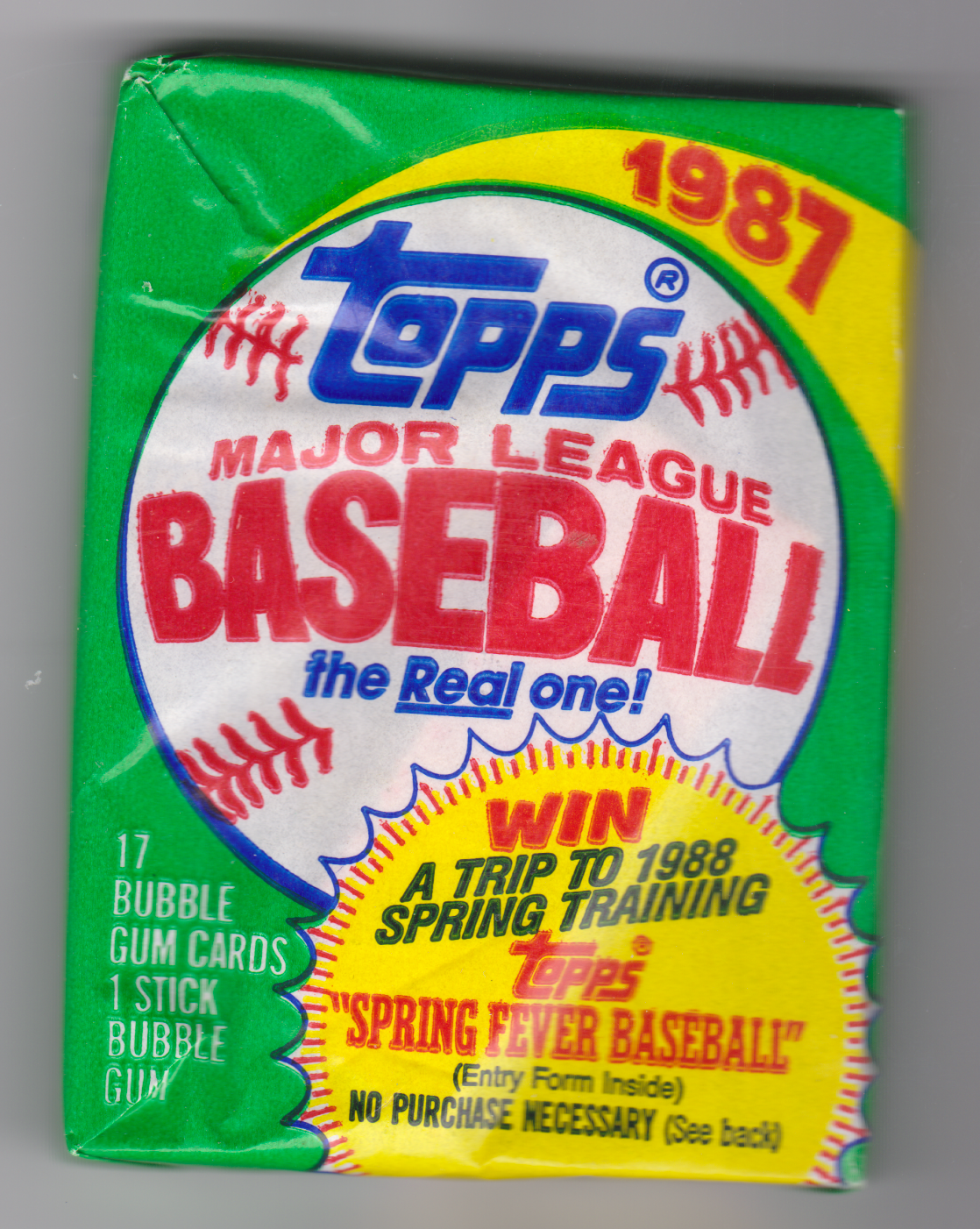 1987 TOPPS Baseball sealed WAX pack