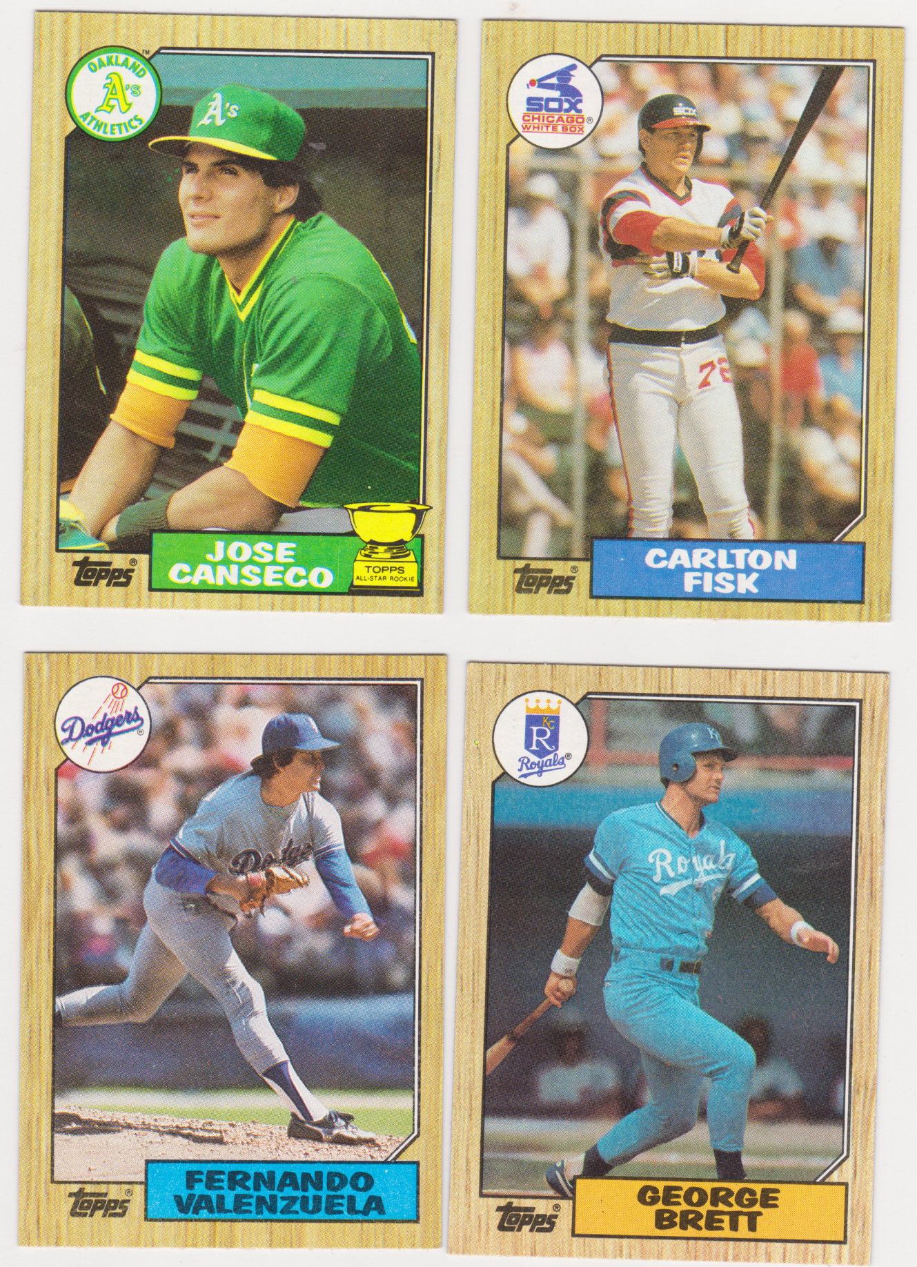 1987 TOPS baseball stars LOT (4)